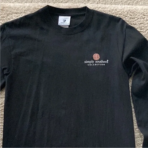 Simply Southern Collection ’Hey Boo’ Halloween Long Sleeve Tee - Picture 5 of 6